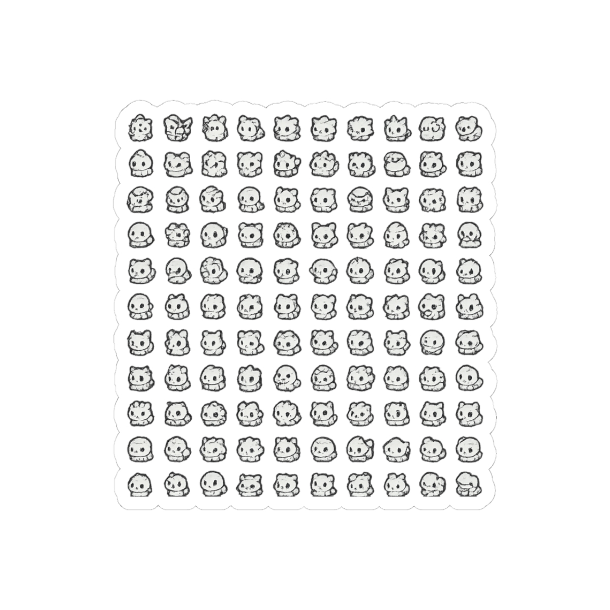 Chibi Kanto Pokemon Sticker Sheet | Cute 151 Vinyl Decals