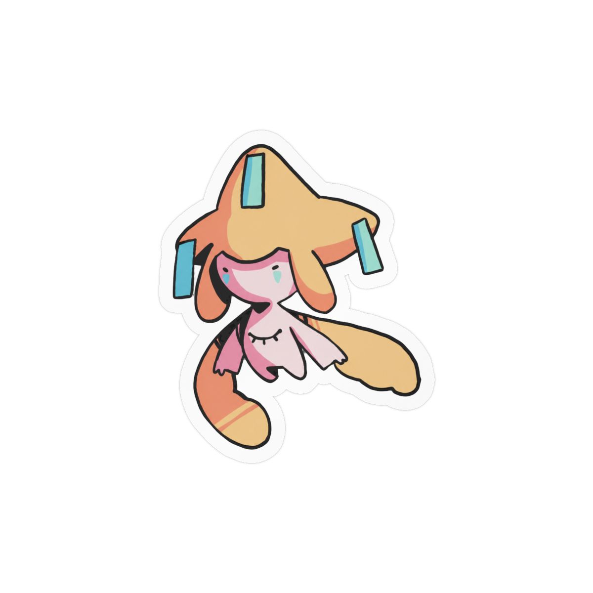 Cute Jirachi Pokémon Sticker | Mythical Wish-Granter Vinyl Decal - alternate angle 2, merchandise
