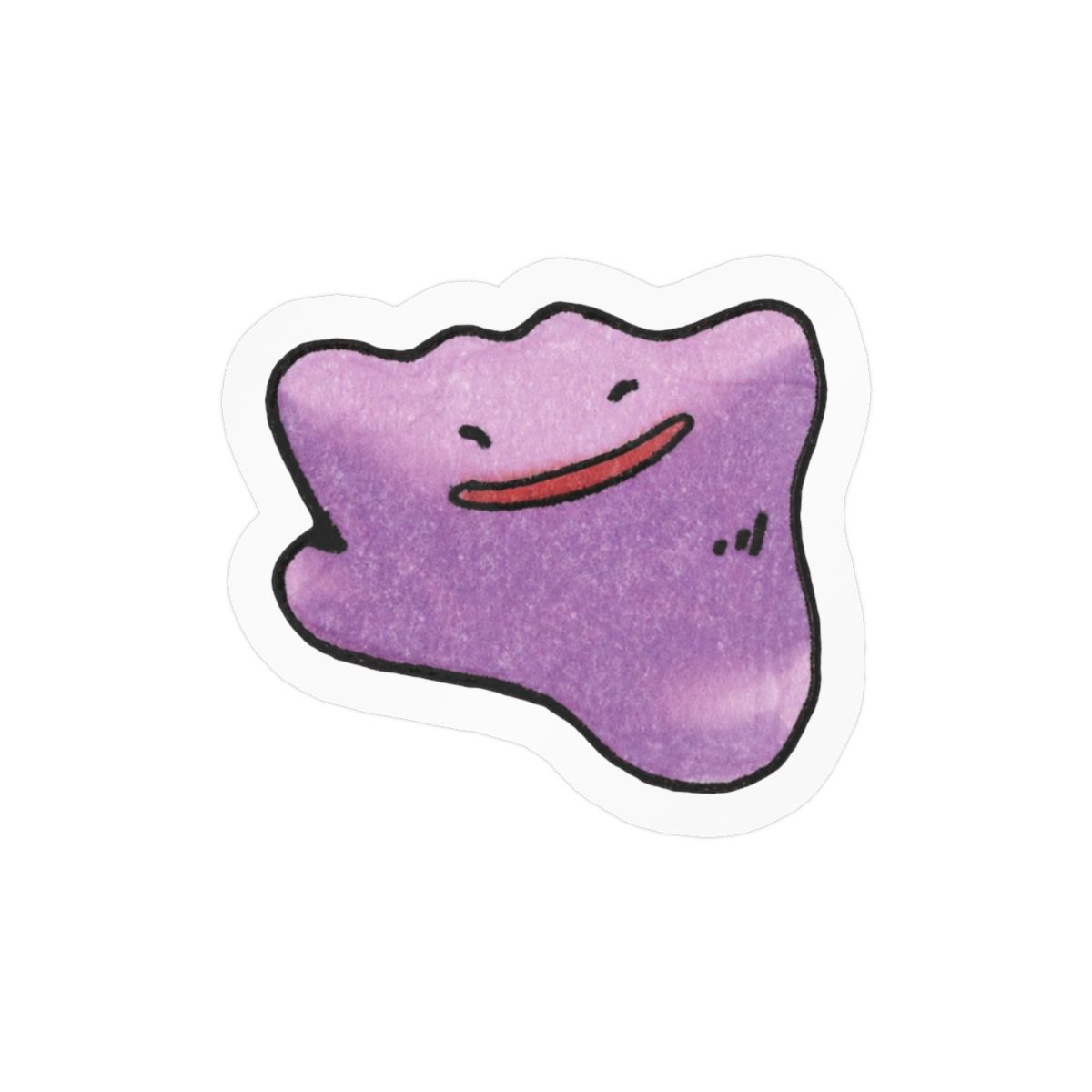 Static Wool Ditto Pokémon Sticker | Cute Fluffy Vinyl Decal - Official Stickers merchandise