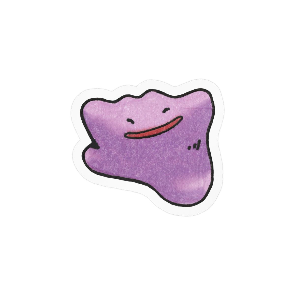 Static Wool Ditto Pokémon Sticker | Cute Fluffy Vinyl Decal - alternate angle 2, merchandise