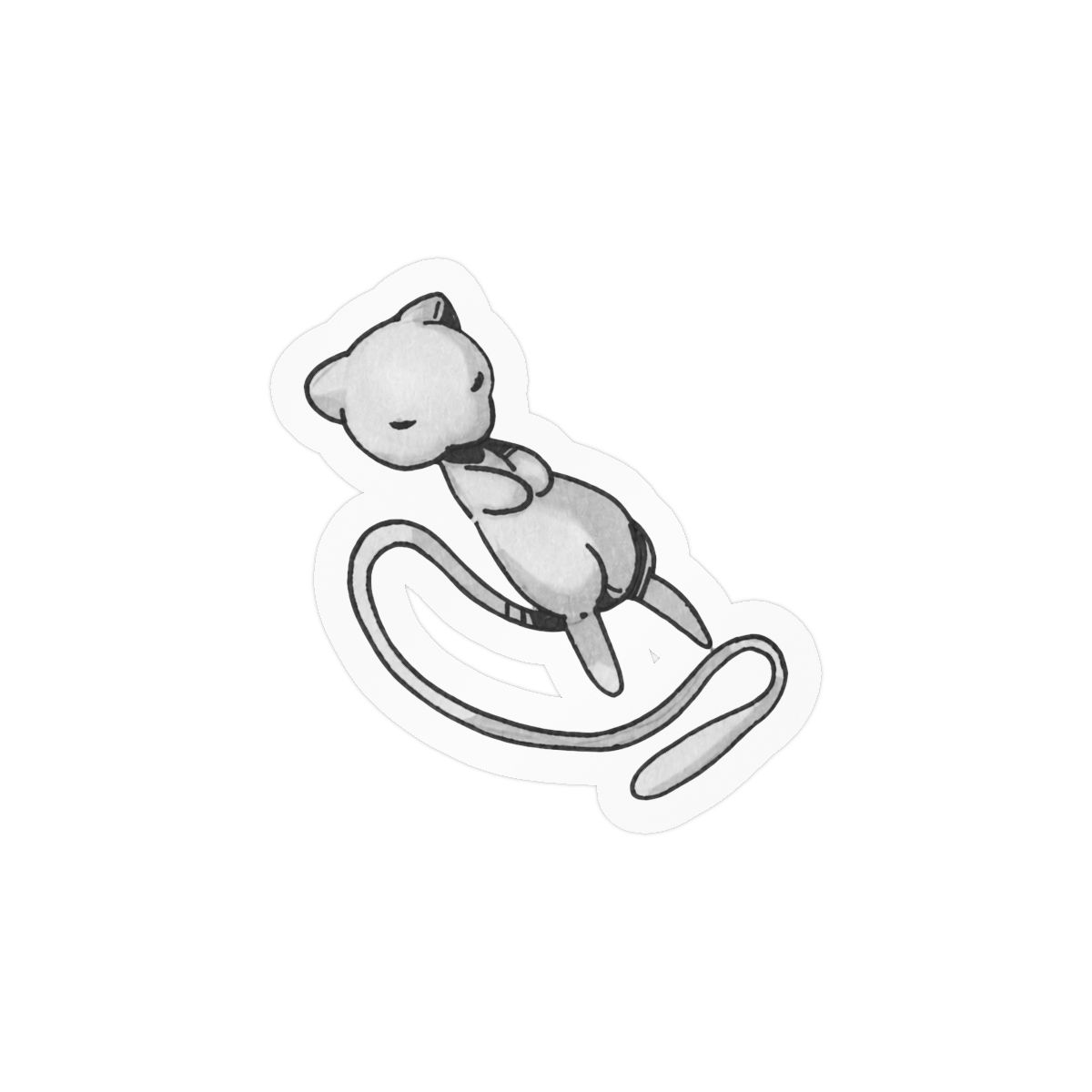 Cute Mew Pokémon Sticker | Playful Vinyl Decal for Laptops & Bottles - alternate angle 2, merchandise