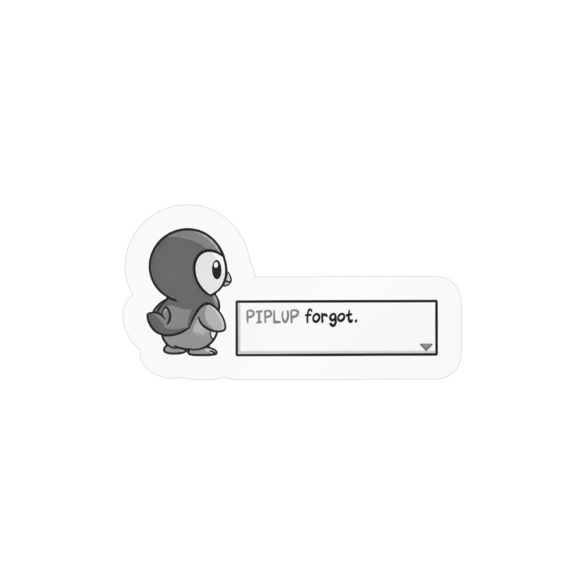 Piplup Forgot Sticker | Cute Pokémon Vinyl Decal - Official Stickers merchandise
