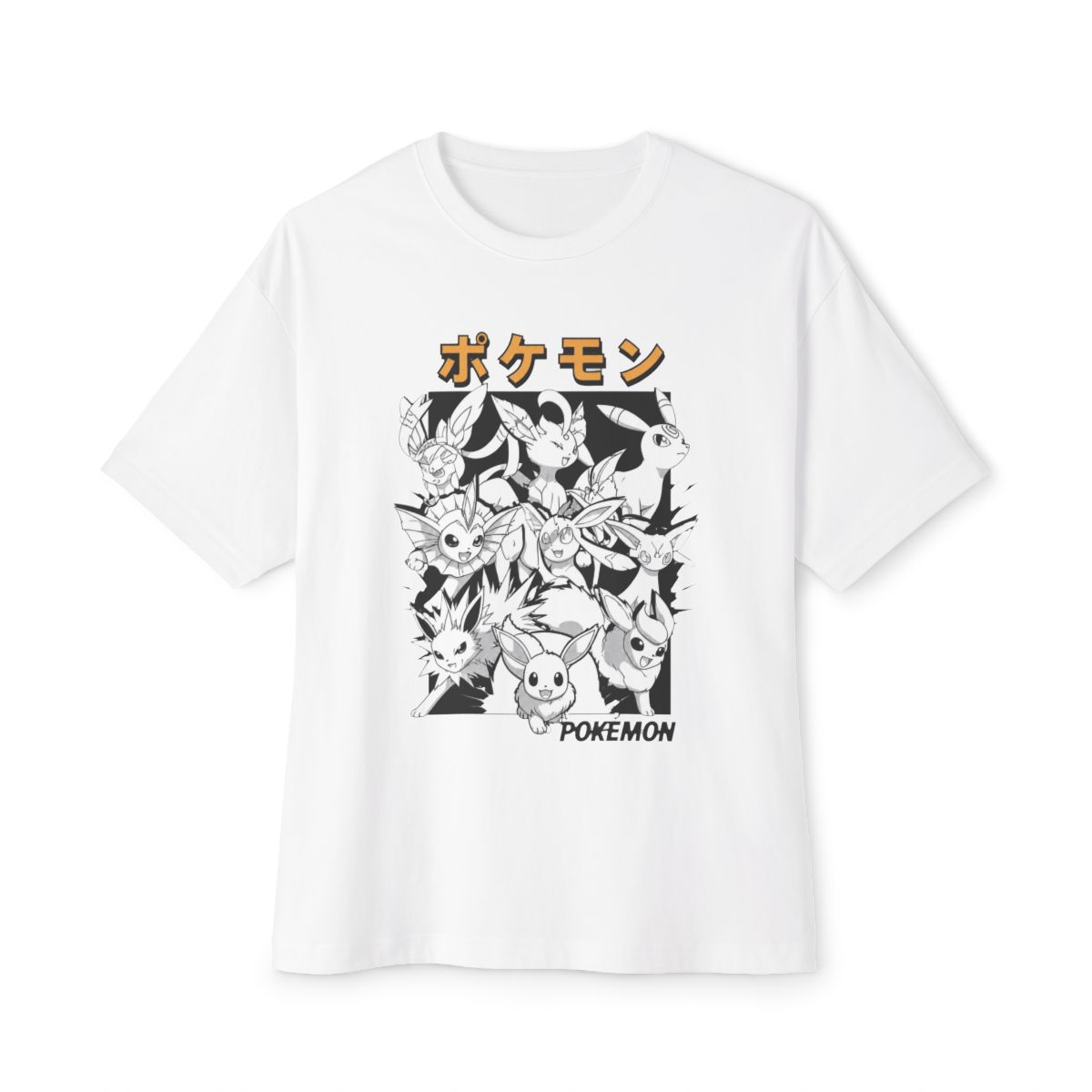 Pokemon Eevee Evolutions T-Shirts Girls Oversized T-Shirt