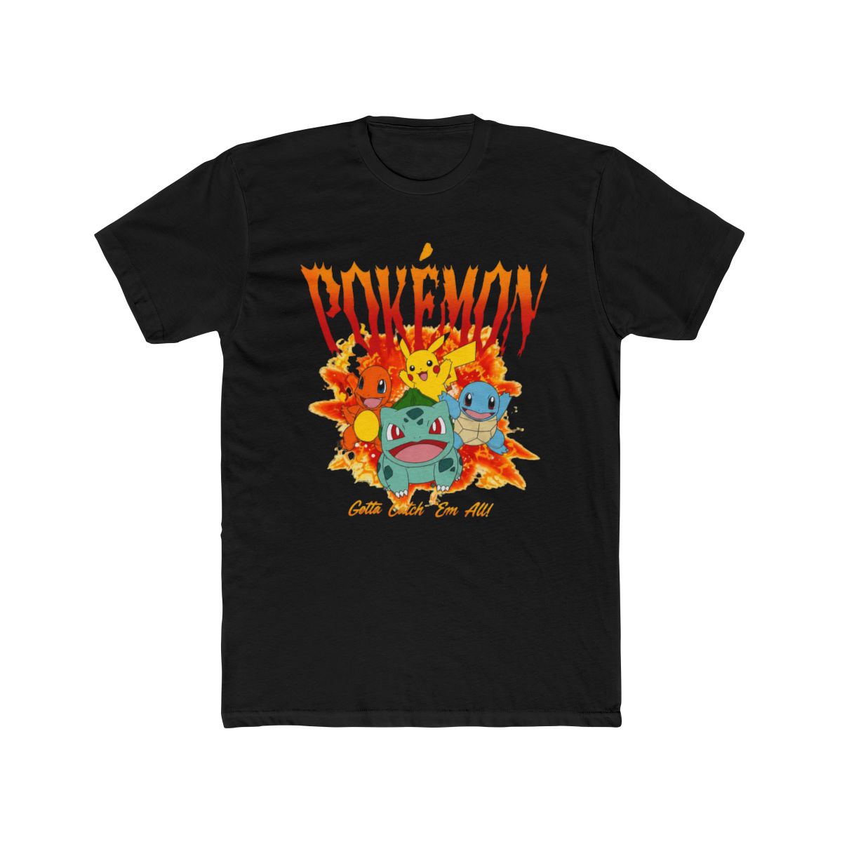 Pokémon Kanto Starter Flames T Shirt | Pokemon - alternate angle 3, merchandise