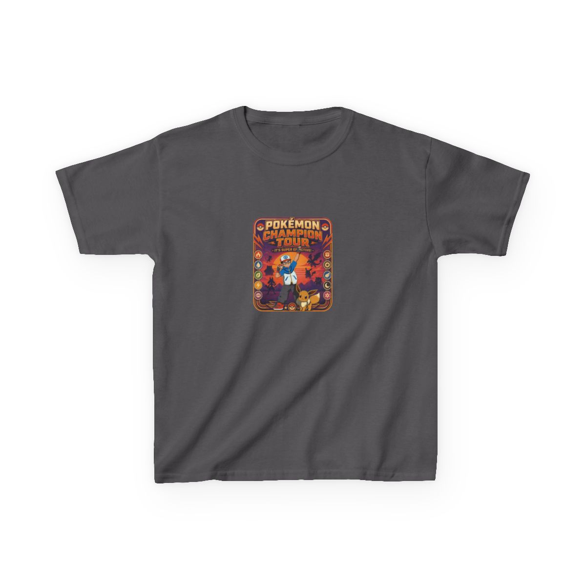 Monster Collecting Legacy Tour Kids T-Shirt | Retro Adventure Style - alternate angle 4, merchandise