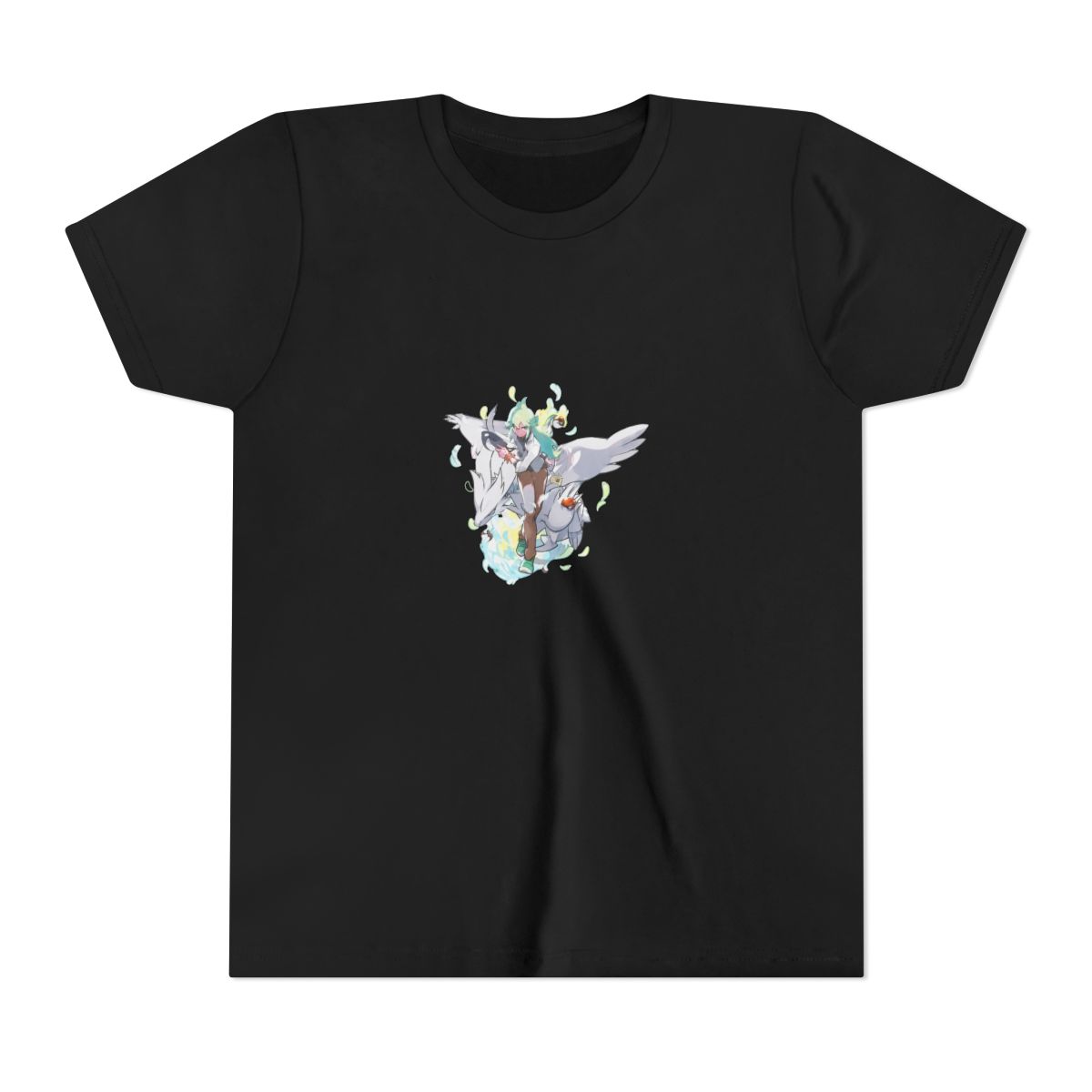 Official N Pokémon Trainers Light Blue Relaxed Fit Crew Neck T Shirt - Size Adult 4X-Large (Kids)