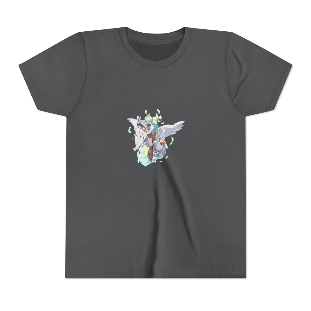 Official N Pokémon Trainers Light Blue Relaxed Fit Crew Neck T Shirt - Size Adult 4X-Large (Kids) - alternate angle 4, merchandise